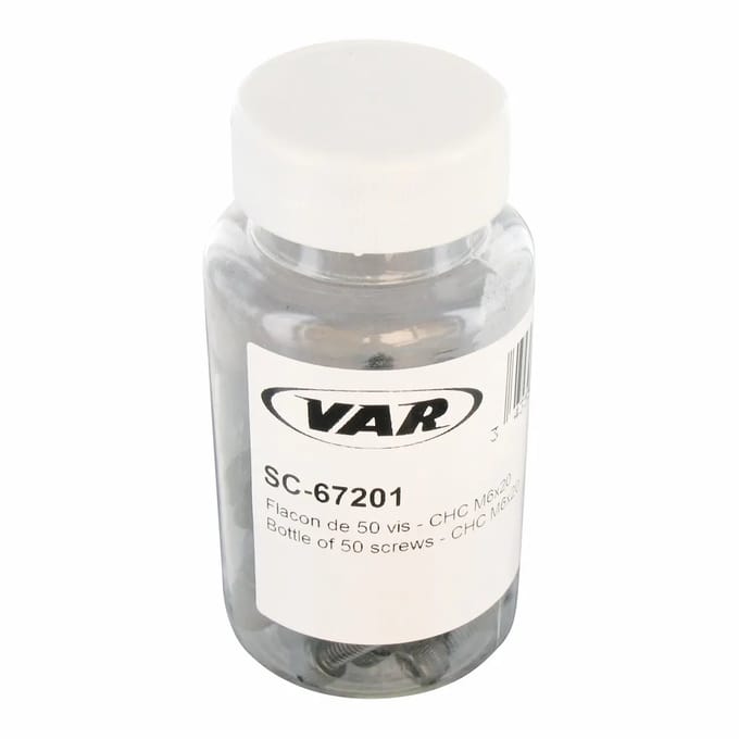 Var Socket Head Bolts Schroef 50 Eenheden Zwart M6 x 20 mm
