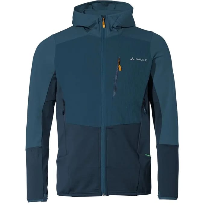 Vaude Monviso Grid Fleece Met Kap Blauw M Man