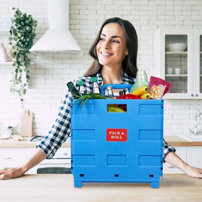 Candala Boodschappentrolley, 2 - Blauw voor dagelijks gebruik