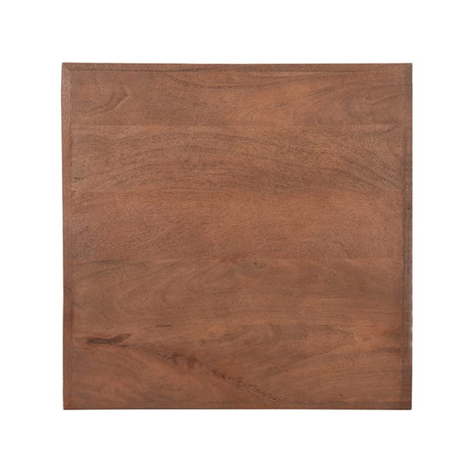 LABEL51 - Eetkamertafel Tafelblad Straight Edge - Bruin - 70x70x5cm