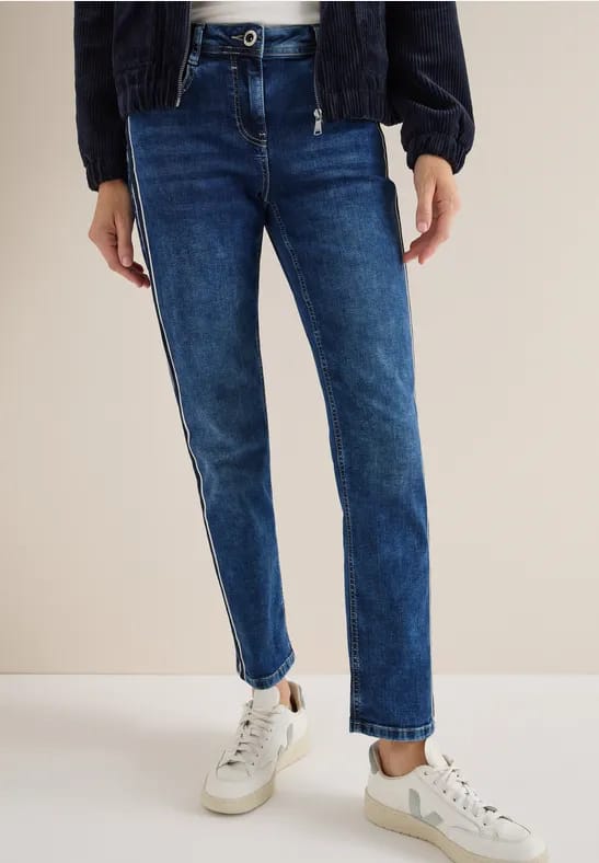 Jeans met gallonstrepen