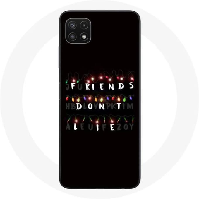 Coque - MANIACASE - Samsung Galaxy A22 5G - Souple - Noir - Stranger Things Joyeux Noël