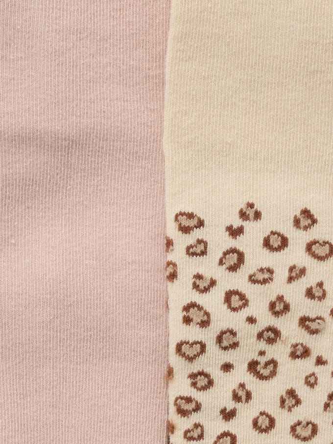 Vertbaudet Set - 2 panty's - baby - meisjes - luipaardmotieven