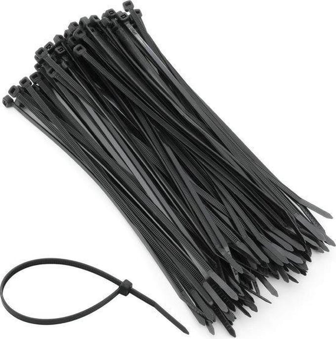 *** 500 stuks Lange Kabelbinders 3.6mm x 200 mm - Zwart - Tiewraps - Binders Tiewrap - van Heble® ***