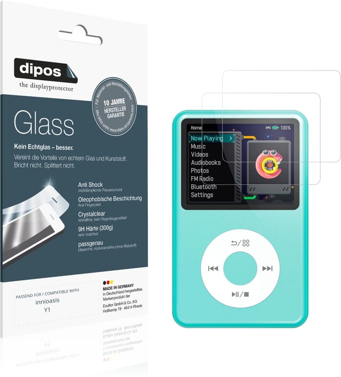 dipos – 2x Pantserfolie geschikt voor innioasis Y1 | 9H Screenprotector