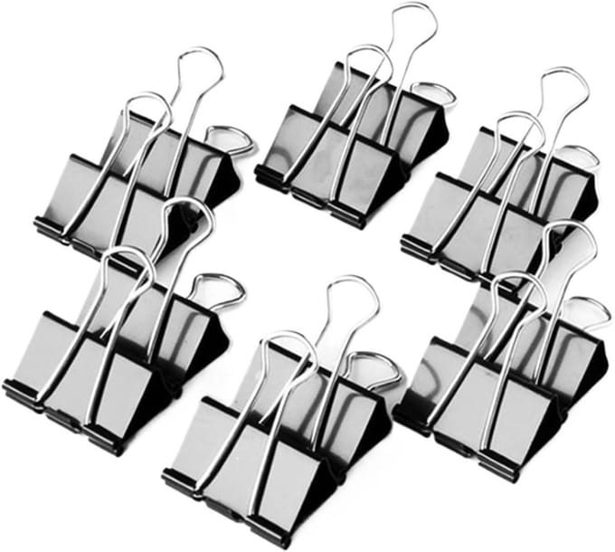 Metalen Paperclips - Bindmiddel Clips - Documenten Organiseren - Stevig Metaal - 32mm - Zwart