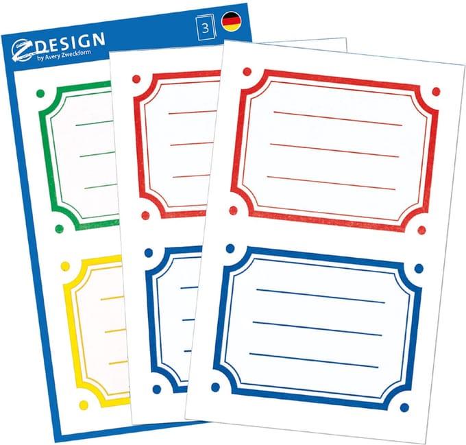boeketiket Z-design School pakje a 6 vel kader rood