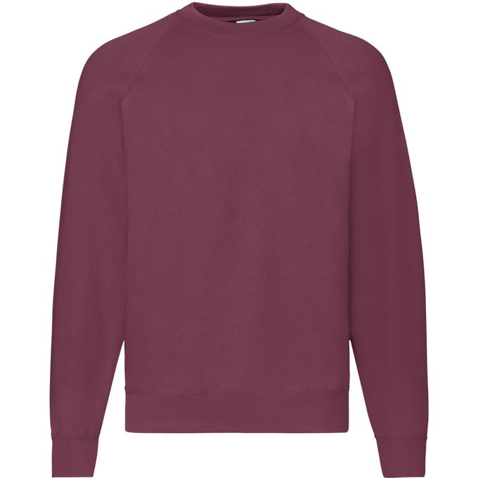 Fruit of the Loom Heren Klassiek Raglan Sweatshirt (Bourgondië)