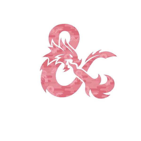 Dungeons & Dragons Ampersand Roze Men's T-Shirt - Wit - XXL