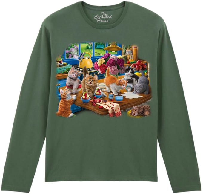 Kittens In The Kitchen The Coloured House Longsleeve T-shirt S
