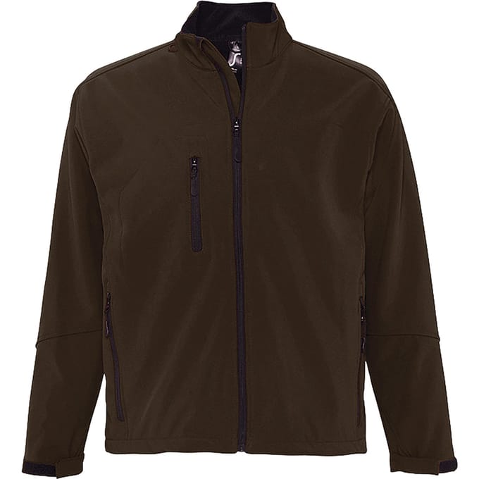 SOLS Heren Relax Soft Shell Jacket (ademend, winddicht en waterbestendig) (Donkere chocolade)