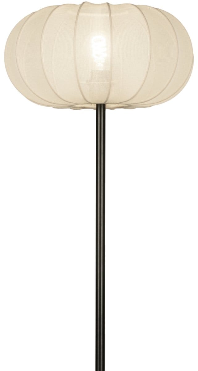 Lumidora Vloerlamp 31279 - TACK - E27 - Zwart - Beige - Metaal - ⌀ 38 cm