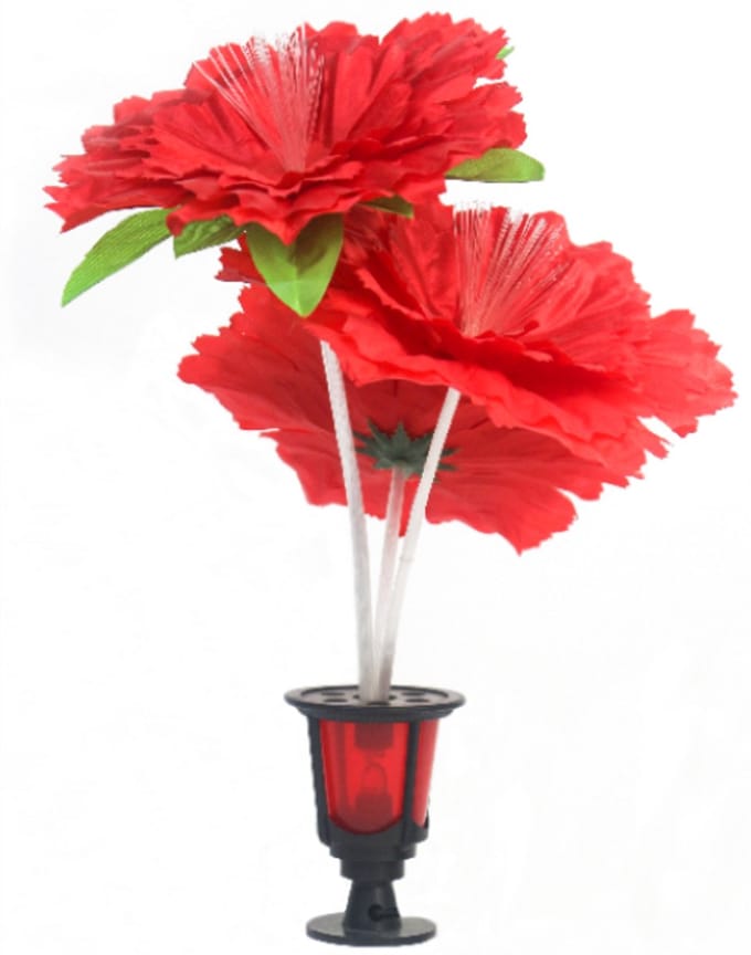 Led bloem verlicht ROOD 5Volt USB rood voor vrachtwagen, auto, caravan, boot. etc