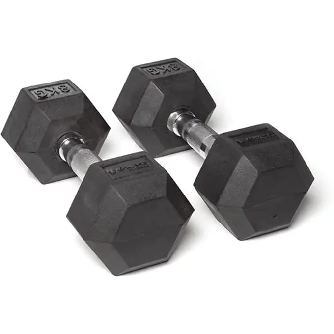 Olive Hex Dumbbell 15kg Zilver 15 kg