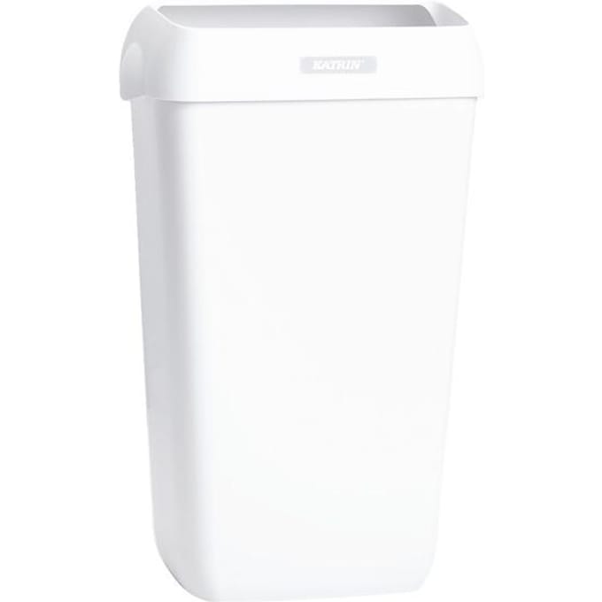 Katrin afvalbak met deksel 50L - wit - 2 stuks