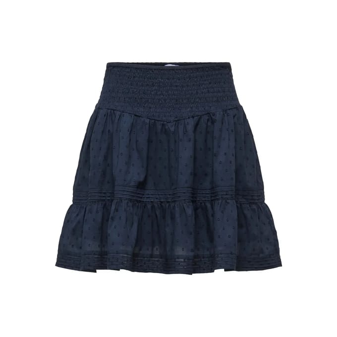 Only blauwe dames broek   Regular fit   Structuur patroon   Elastische boord   Regular waist Blauw XL