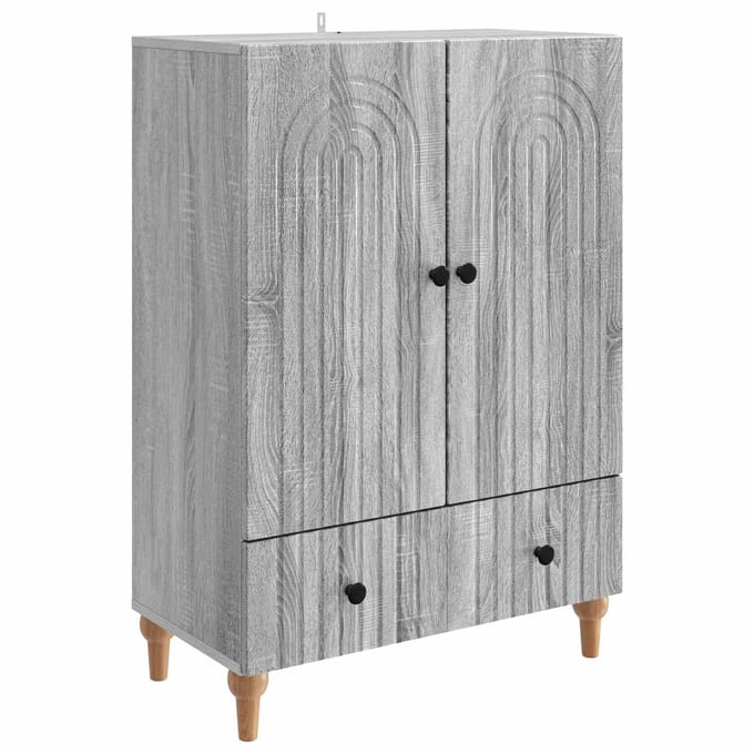 vidaXL - Dressoir - Grijs - sonoma - 66 - x - 34,5 - x - 95 - cm - Bewerkt - hout