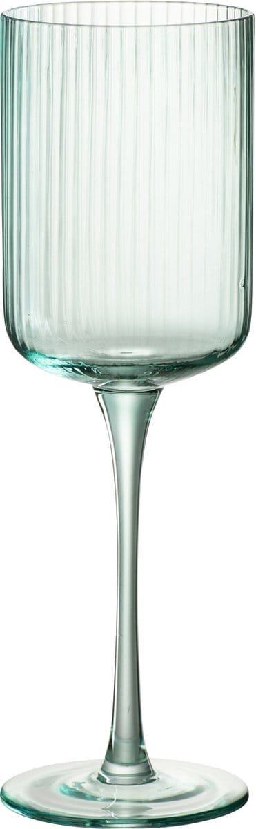 J-Line wijnglas Ralp - glas - groen - 6 stuks