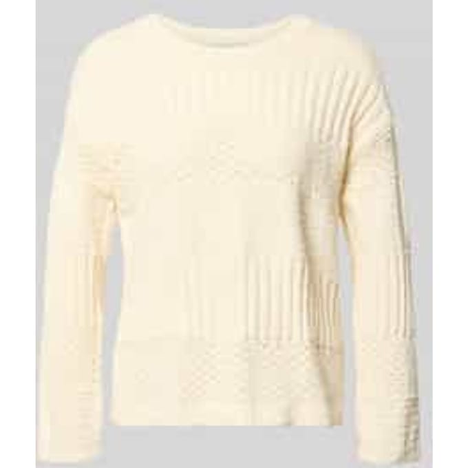 boxy fit gebreide pullover van puur katoen model 'ALAYA'