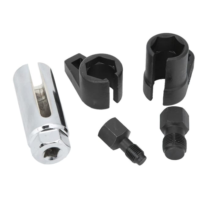 Kit d'outils de démontage de clé à douille pour capteur d'oxygène 5 pièces pour réparation automobile black
