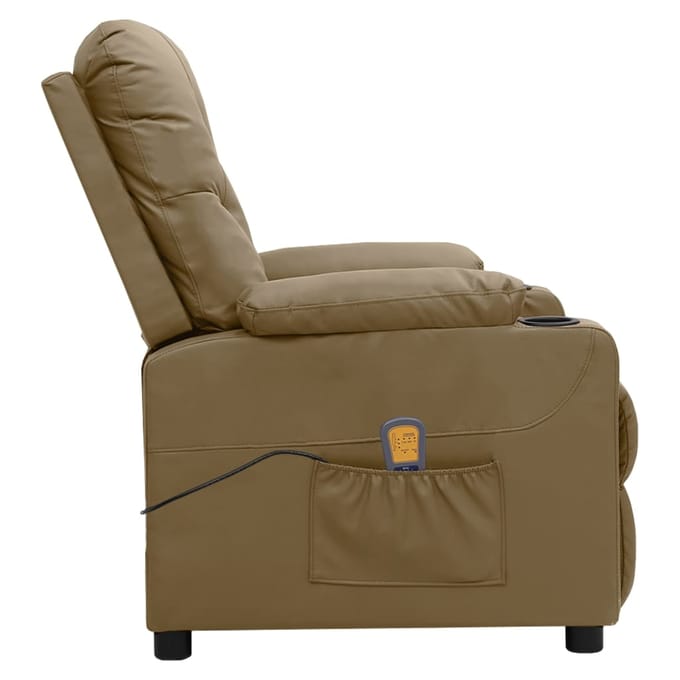 vidaXL - Massagestoel - kunstleer - cappuccinokleurig