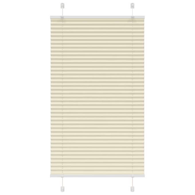 vidaXL - Plissé - rolgordijn - 75x150 - cm - stofbreedte - 74,4 - cm - polyester - crème