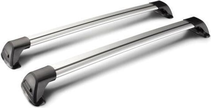 Tesla Model S Dakdrager Zilver 2012 - mei 2015 Yakima Whispbar Flush Auto Exterieur Accessoires