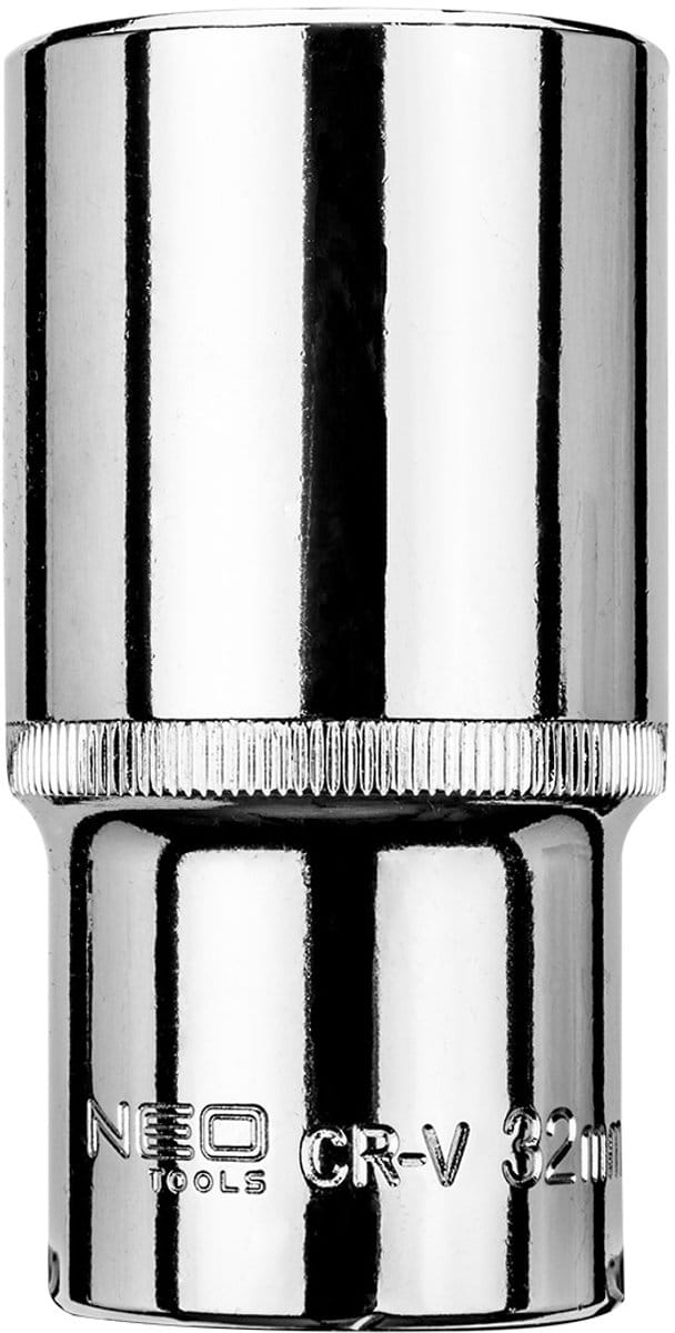 NEO Serie - Lange Zeskant Dop - 1/2", 32 mm - Chroom-Vanadium Staal