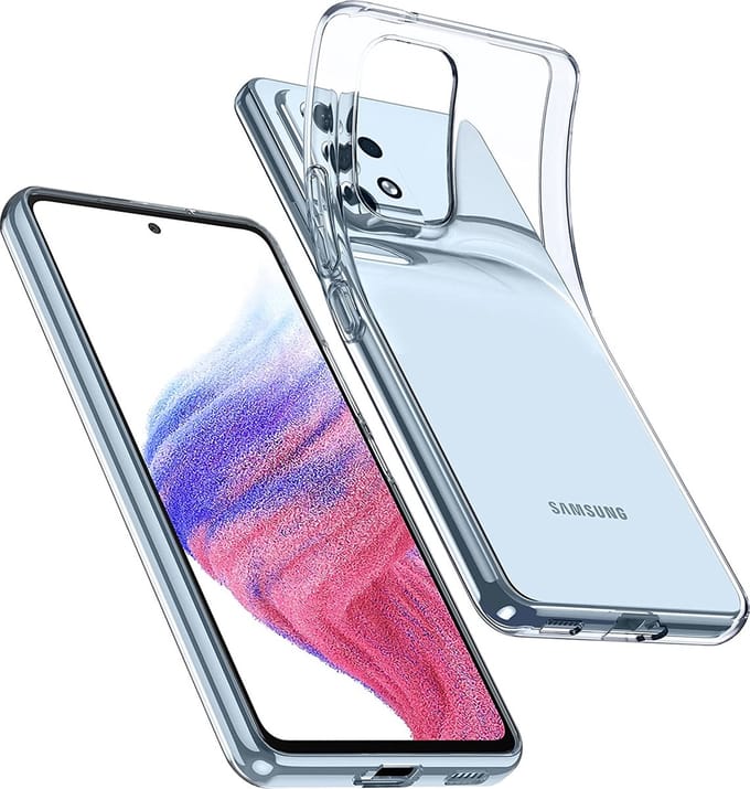 Flexibele achterkant Silicone hoesje transparant Geschikt voor: Samsung Galaxy A53 A536 5G