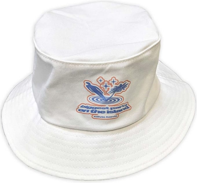 Calvin Harris - Biggest Party Bucket hat / Vissershoed - Wit