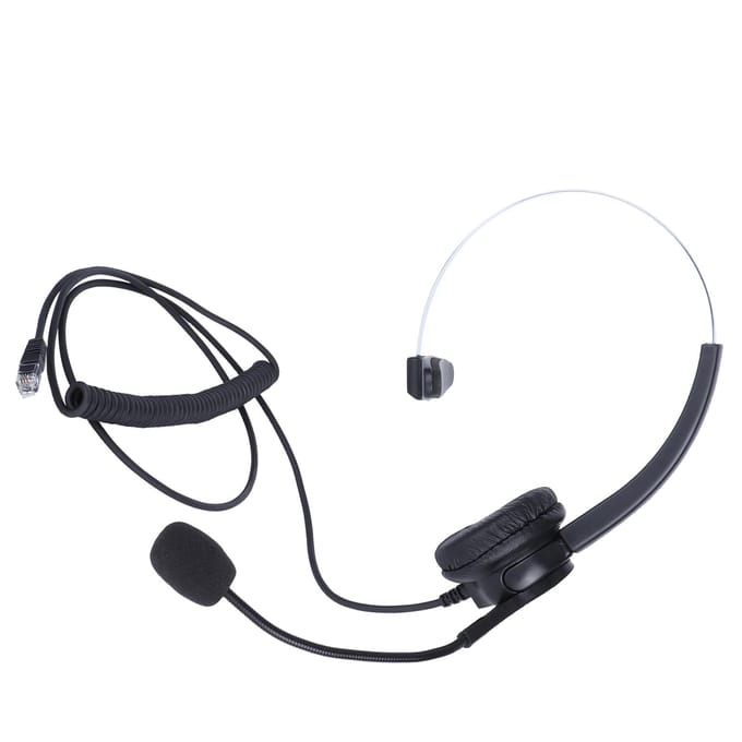VH500-RJ9 Telefoon Headset Verstelbare Hoofdtelefoon met Ruisonderdrukkende Microfoon