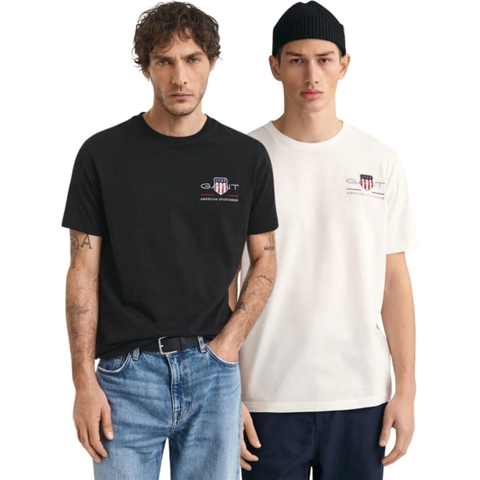 Gant | 2-Pack Heren Geborduurde Archief Shield T-Shirt