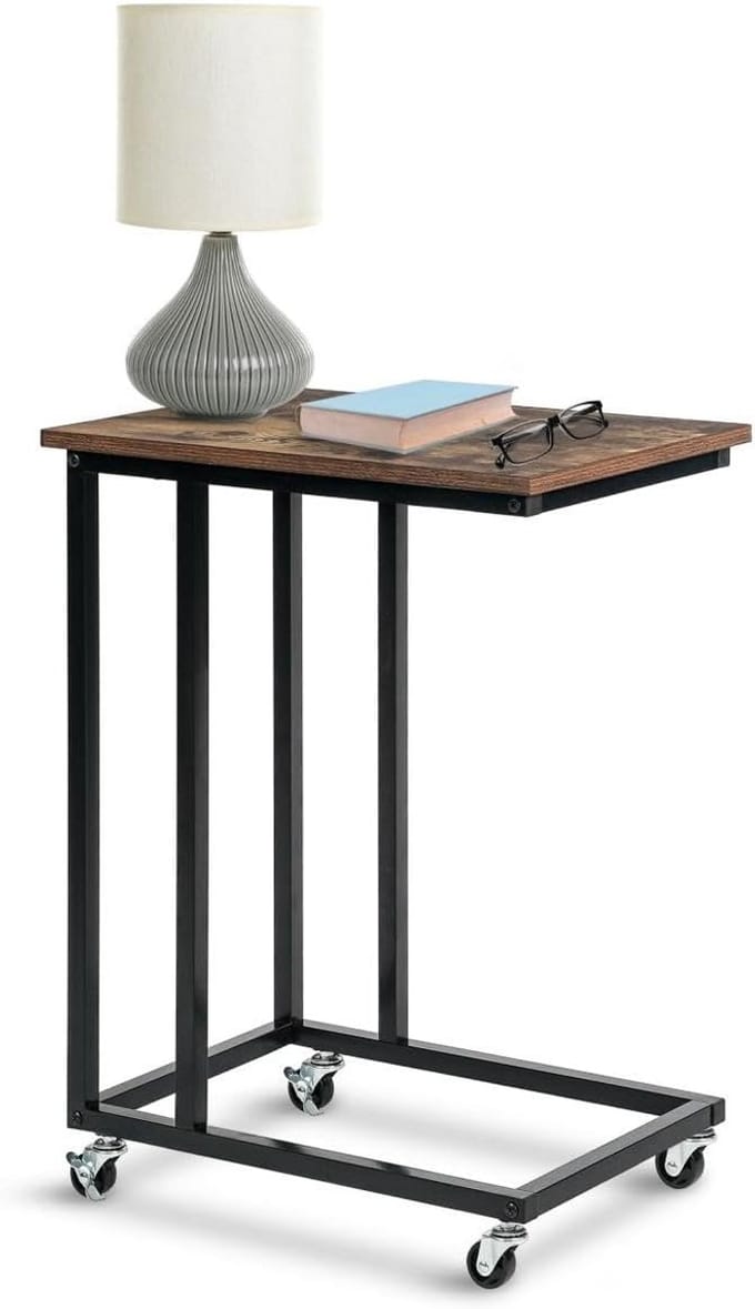 Bijzettafel Bank - Laptoptafel - Banktafel - staalframe