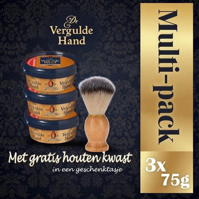 3 Stuks Vergulde Hand Scheerzeep