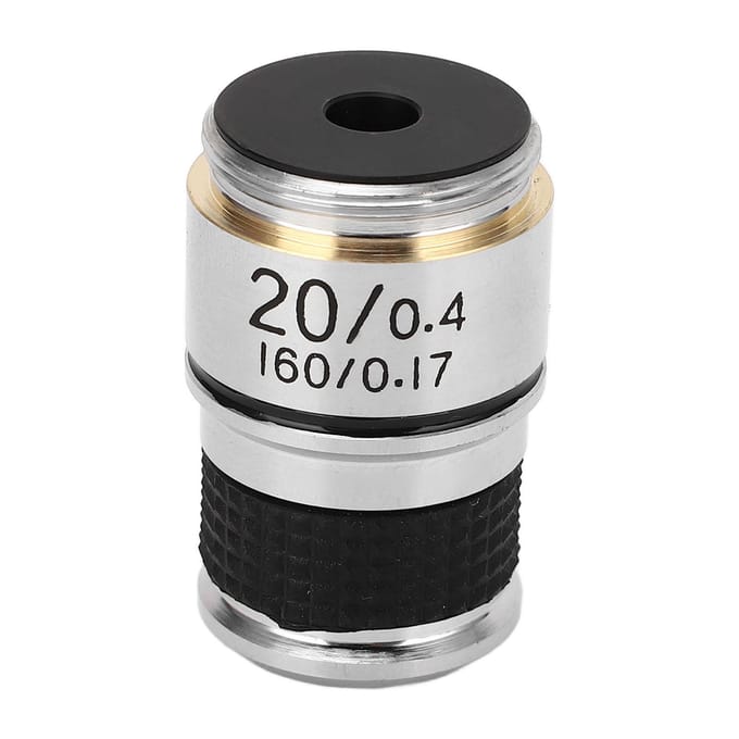 Objectif de microscope 20X Laiton Chromé Interface RMS Accessoire d'objectif de microscope