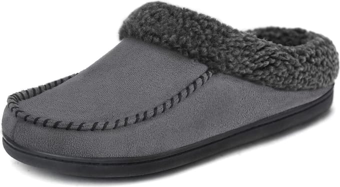 Pantoffels Heren - Sloffen - Maat 44/45 - Grijs - Anti-slip - Comfeet