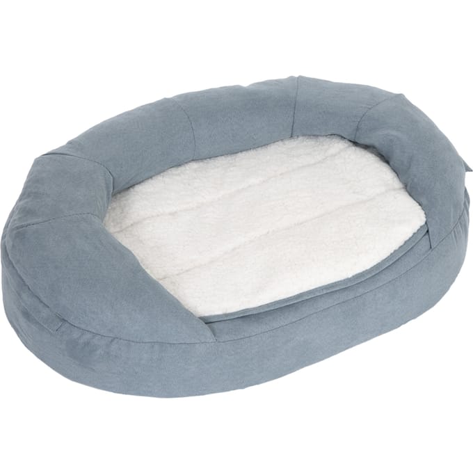 - S: L 72 x B 50 x H 20 cm - Hondenbank Memory Ovaal Grijs