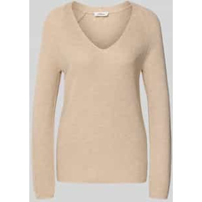 Regular fit gebreide pullover van katoenmix