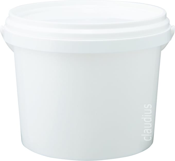 Lege Plastic emmer 1 liter wit met deksel