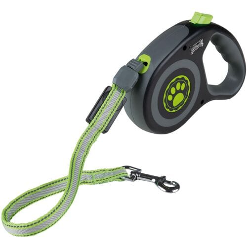 ZOOFARI Uitrolbare riem (Groot, Groen/geel)