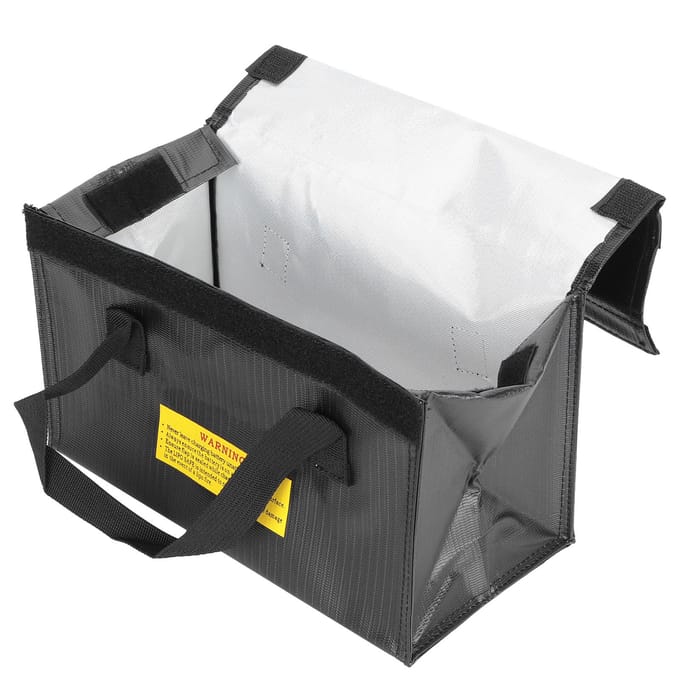 Sac de sécurité pour batterie Antidéflagrant Ignifuge Sac de rangement pour batterie Lipo pour Quadcopter RC black