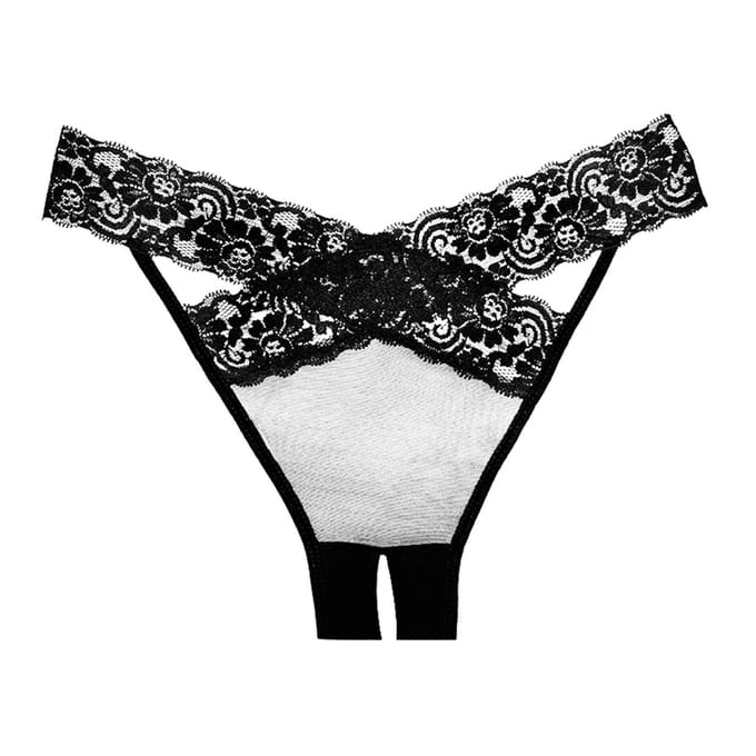 Adore Desire Panty Open Kruisje - Zwart