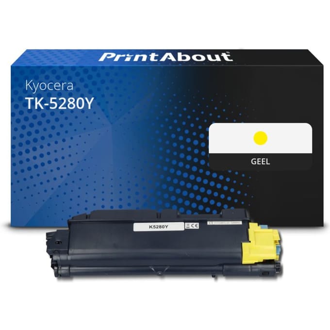PrintAbout huismerk Toner TK-5280Y Geel Geschikt voor Kyocera