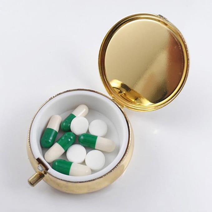 Metalen pillendoosjes Geneeskunde Organizer Container Medicijndoosje Pil Snoepdoos