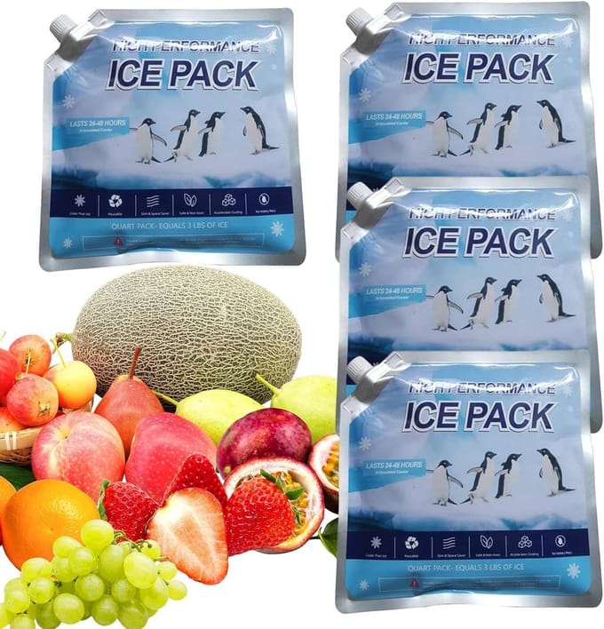 Koelpack set - Koelelementen - Picknick koeling - Herbruikbaar en lekdicht - 4 stuks 800ml - Blauw