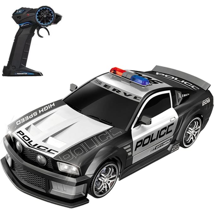 Afstandsbediening Drift Auto Afstandsbediening Politieauto Groot Formaat Afstandsbedieningsauto 1/12 2.4GHz Afstandsbediening 1 battery zwart