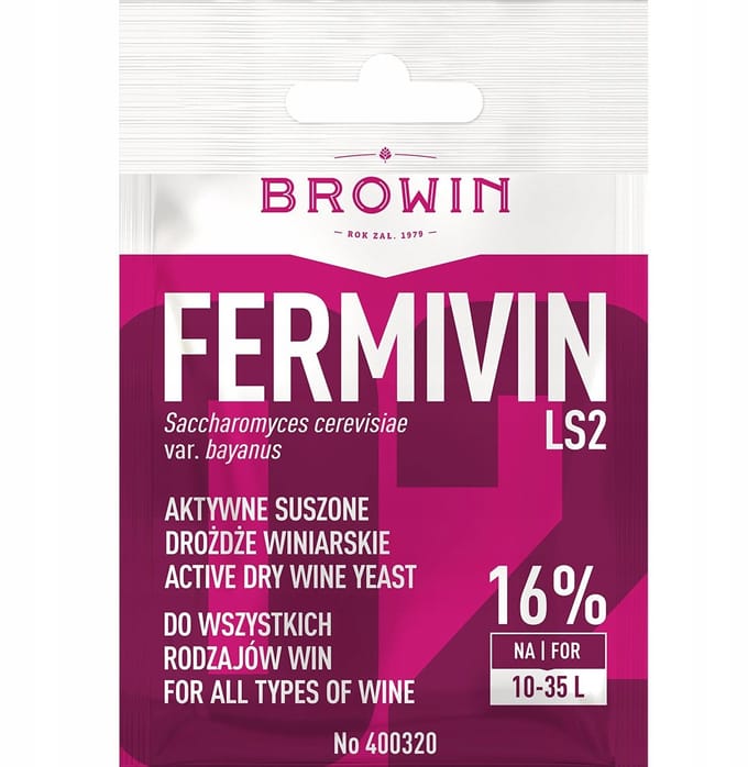 Browin Fermivin LS2 - Wijnmaak Gist - 7g - Herstart Fermentatie - 16% Alcohol