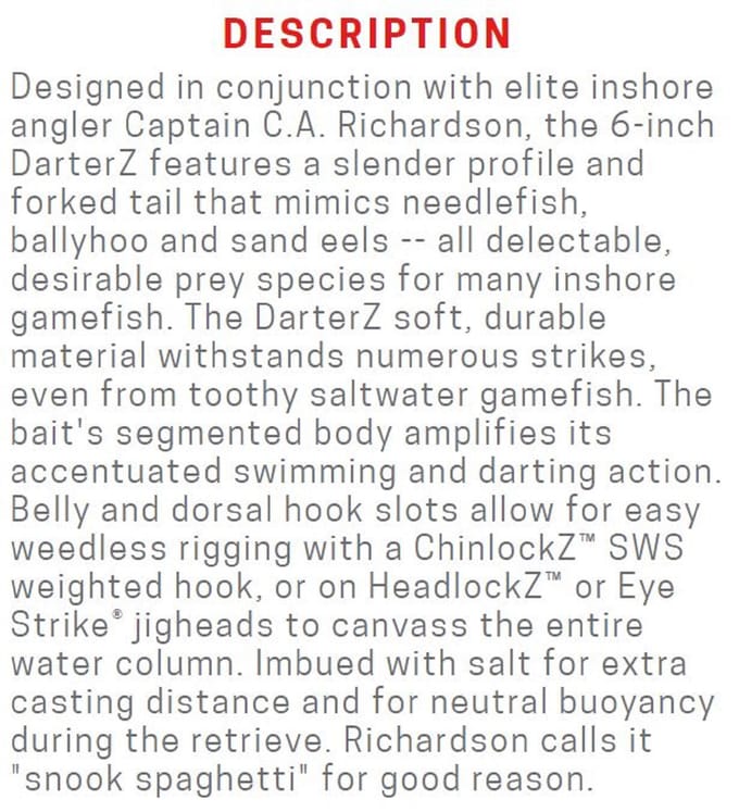 Zman Soft Lure DarterZ 6 Inch 5/Pack Paars Dood (4110) white