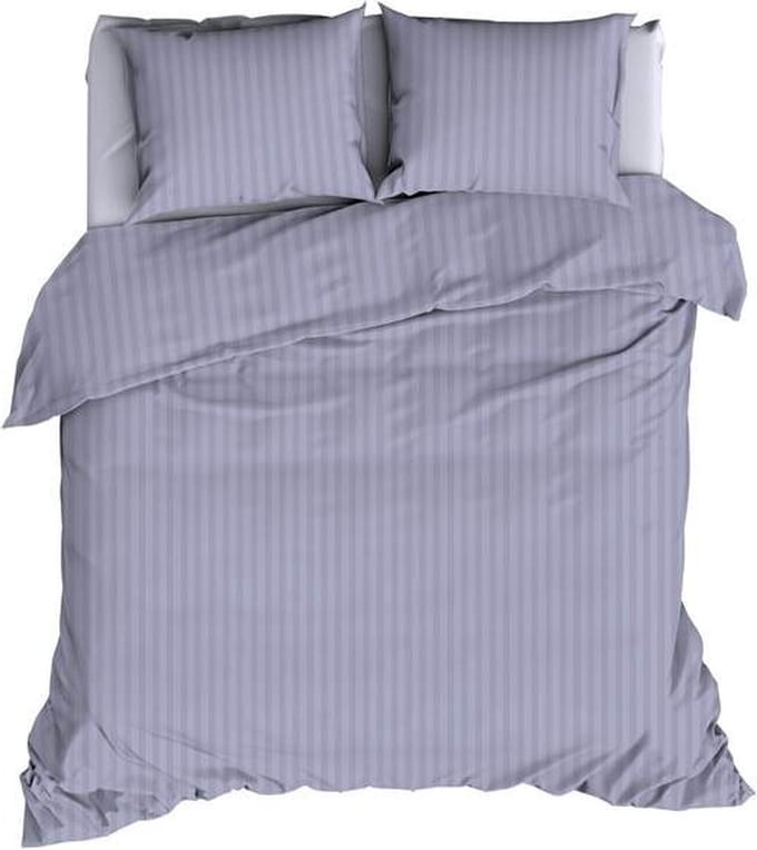 Satin d'Or Satijnstreep Dekbedovertrek - Extra breed - 260x200/220 cm - Lilac