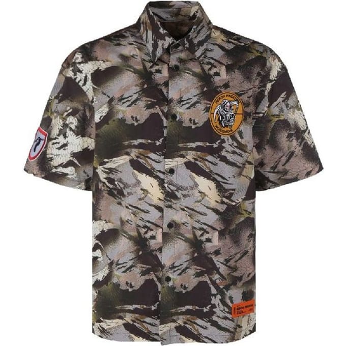 Heron Preston Bicolor Katoenen Patroon Shirt